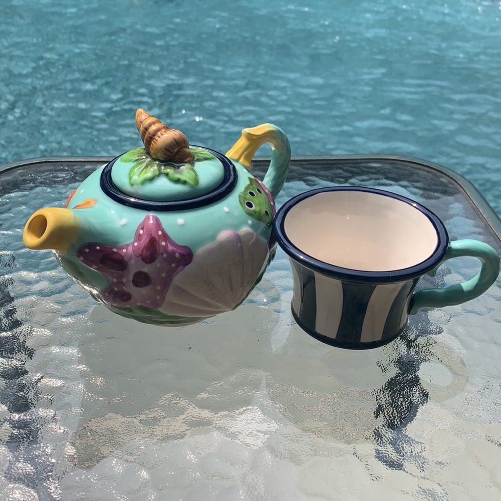 New Blue Sky Starfish Tea for One - Picture 4 of 9